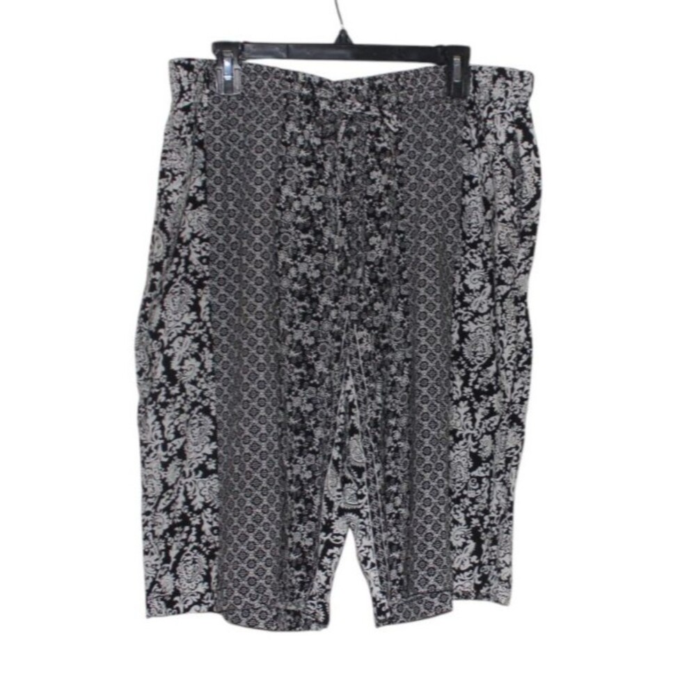 Boca Bay  Pulll on Pants Shorts  Black and White Pockets Size Women's XXL